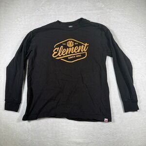 Element Skateboarding Long Sleeve T Shirt Black CA NY Since 1992 Graphic Tee